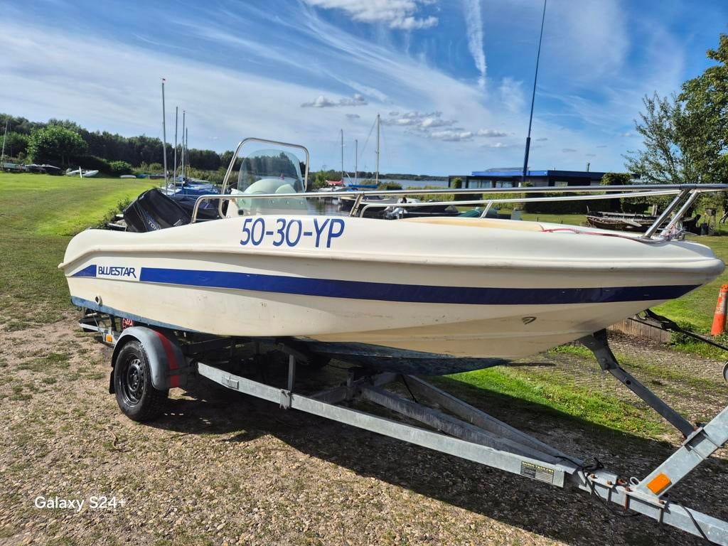Bluestar tohatsu 50 pk, Watersport en Boten, Speedboten, Gebruikt, Benzine, Minder dan 70 pk, Buitenboordmotor, Polyester, Ophalen of Verzenden