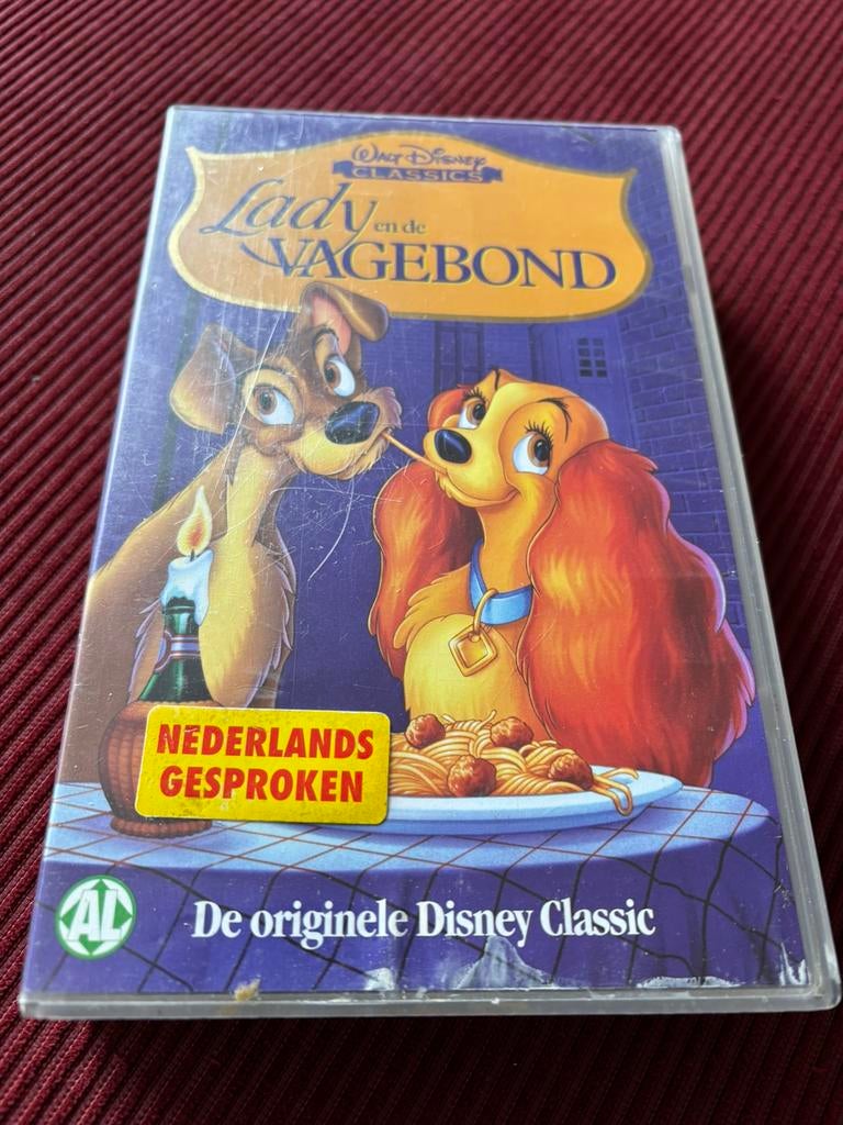 Disney VHS : Lady en de Vagebond, Cd's en Dvd's, VHS | Kinderen en Jeugd, Alle leeftijden, Ophalen, Zo goed als nieuw
