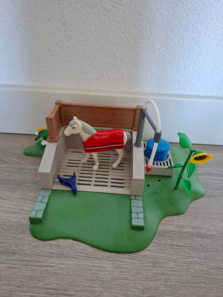 Playmobil paarden wasplaats, Kinderen en Baby's, Speelgoed | Playmobil, Ophalen of Verzenden, Zo goed als nieuw, Complete set