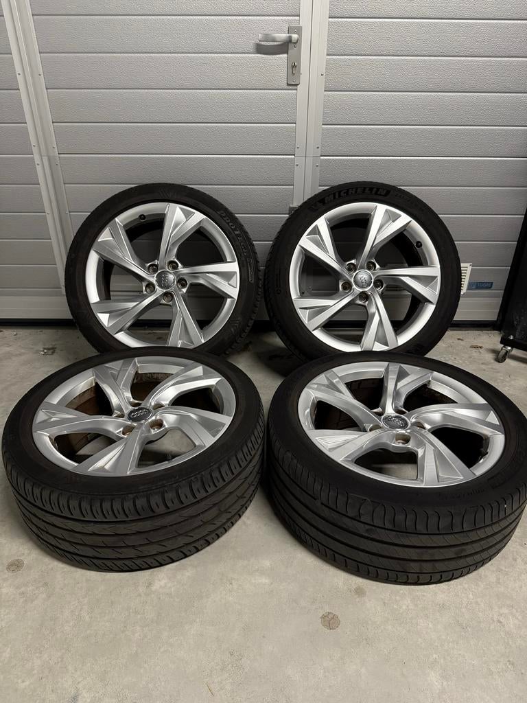 Originele Audi A4 S4 S-line 18 inch velgen set, Auto-onderdelen, Banden en Velgen, 18 inch, Gebruikt, Velg(en), Personenwagen