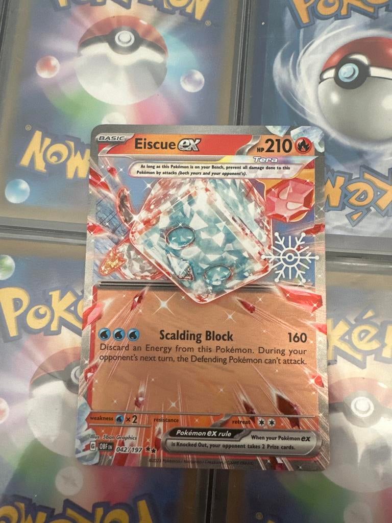 Eiscue ex - Pokémonkaart 042/197, Ophalen of Verzenden, Zo goed als nieuw, Losse kaart, Foil