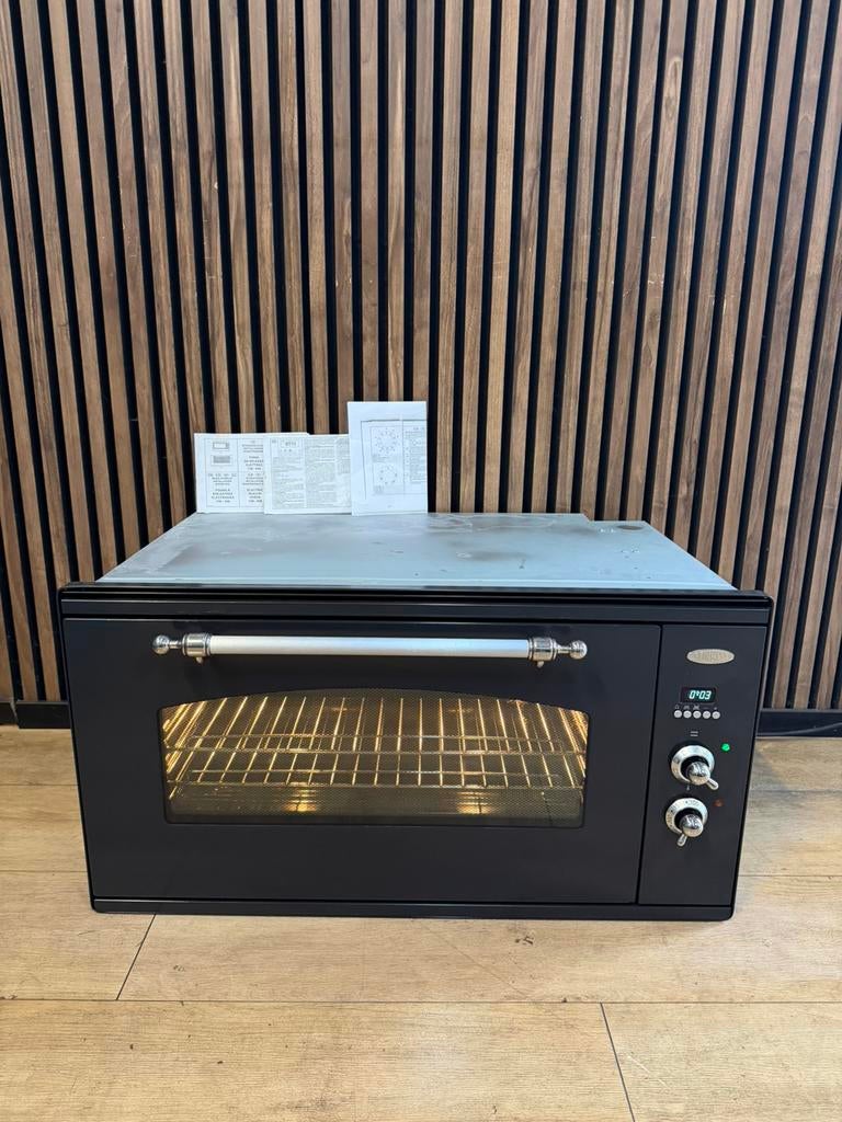 Luxe Antraciet chroom Boretti inbouw oven (Gratis bezorgen), 5258sh, Hete lucht, Ophalen of Verzenden, Zo goed als nieuw