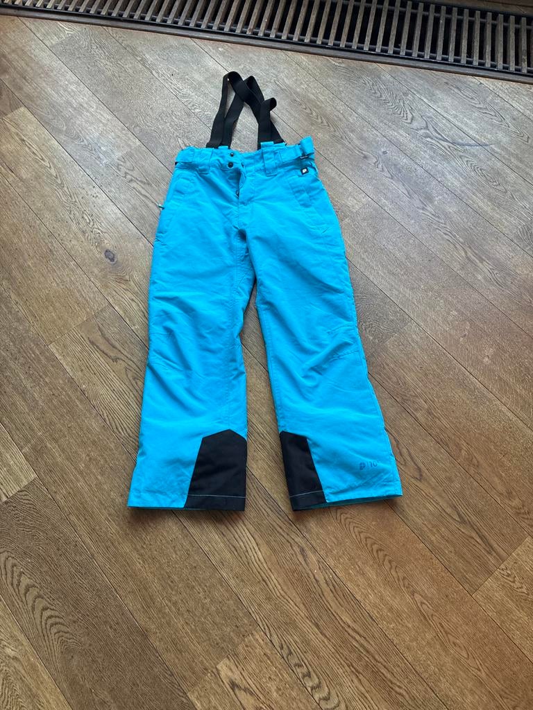 Blauwe ski broek met bretels maat 140, Ophalen of Verzenden, Zo goed als nieuw, Maat 52/54 (L), Broek