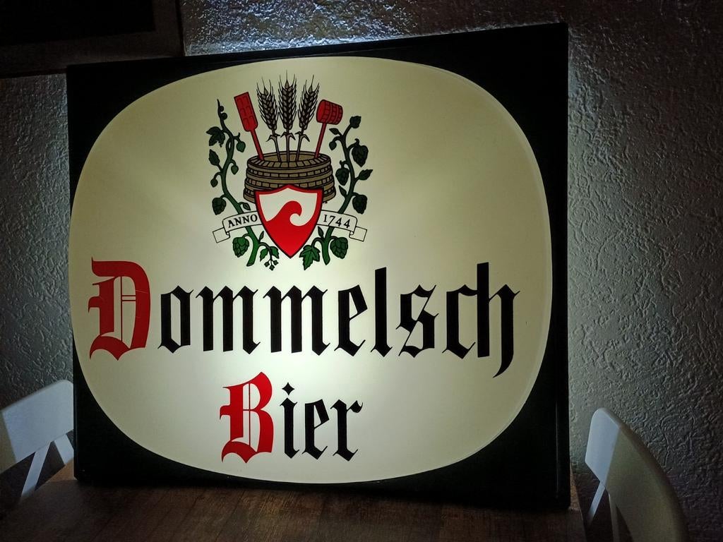 2 grote reclame borden van Dommelsch Bier, Ophalen, Gebruikt, Reclamebord, Plaat of Schild, Overige merken