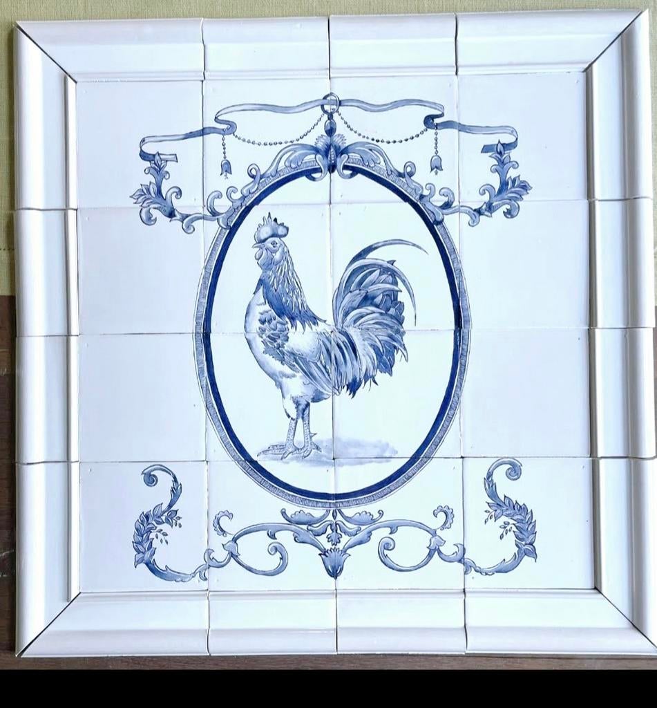 Yvonne's Tegeltableaus op authentieke Friese witjes., 40 tot 60 cm, 40 tot 60 cm, Nieuw, Ophalen of Verzenden