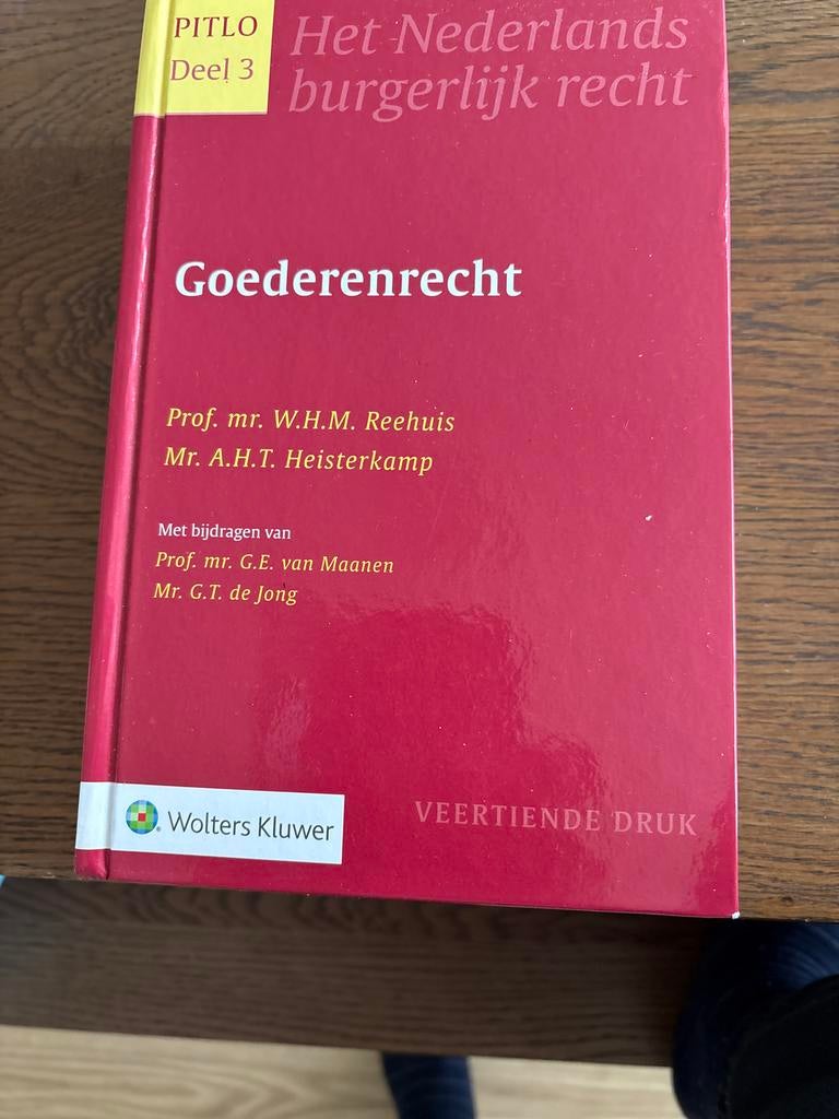Pitlo Goederenrecht - Nederlands Burgerlijk Recht Deel 3, Ophalen of Verzenden, Alpha, Zo goed als nieuw, HBO