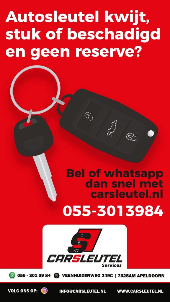 CARSLEUTEL Services De Specialist in Autosleutels & Sloten!, Ophalen, Alle merken autosleutels, Info@carsleutel.nl, Apeldoorn veenhuizerweg 249C
