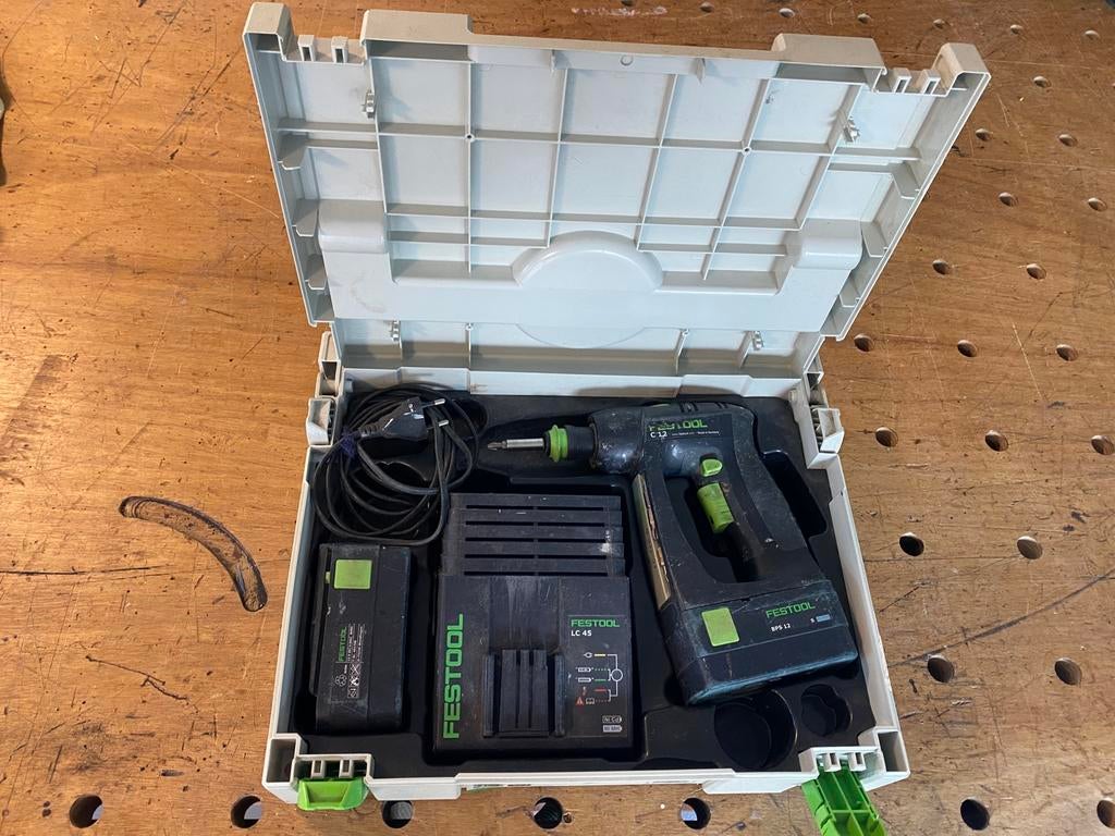 Festool accu boor schroef machine, Gebruikt, Variabele snelheid, Ophalen of Verzenden, Boor- en Schroefmachine
