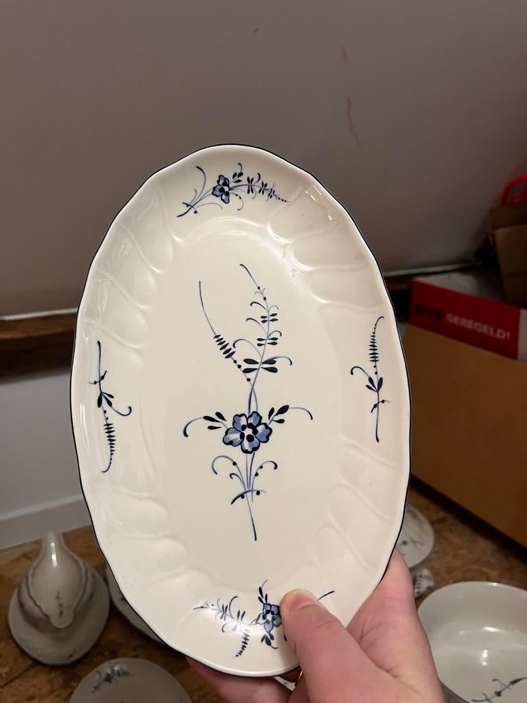 4 x Villeroy en Boch - vieux Luxembourg ovalen schaaltjes., Ophalen of Verzenden, Overige stijlen, Porselein, Schaal of Schalen