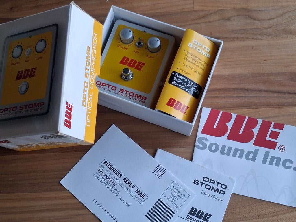 BBE Opto Stomp Optical Compressor Pedaal, Muziek en Instrumenten, Effecten, Ophalen of Verzenden, Zo goed als nieuw, Compressor
