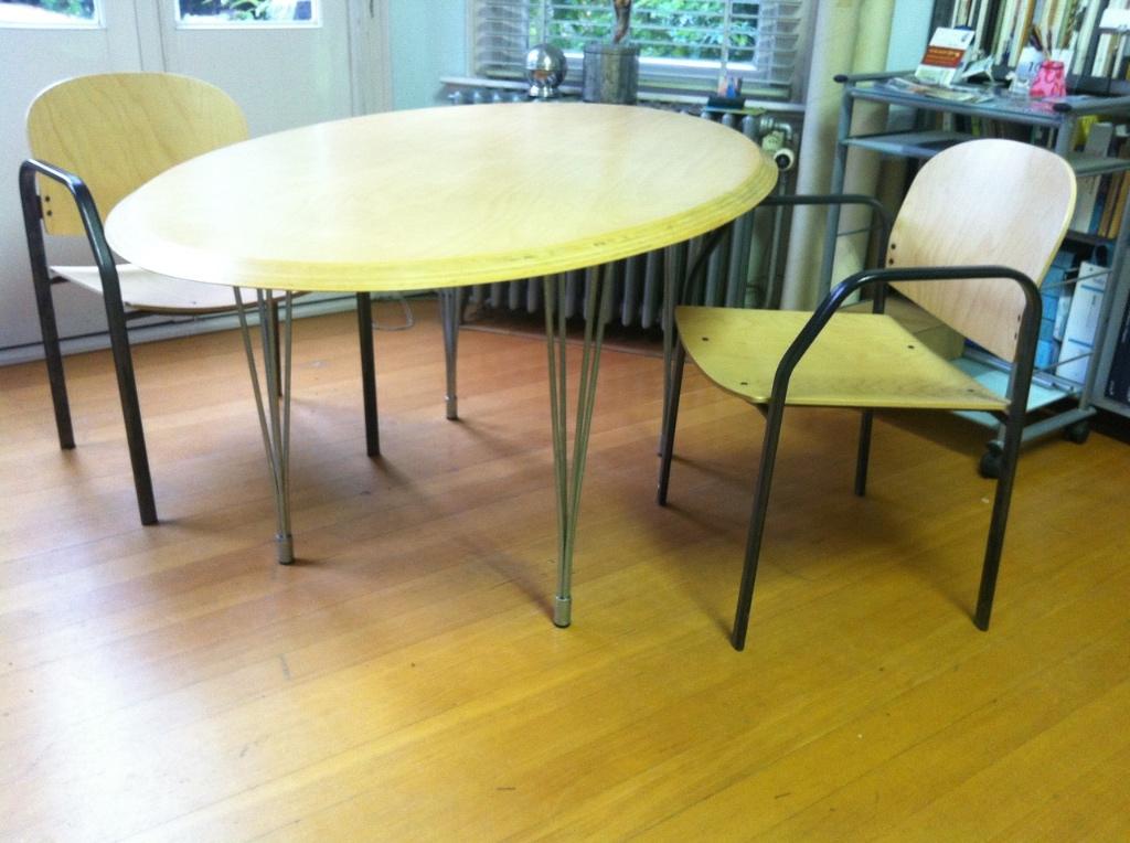 beukenhouten ovale tafel, Huis en Inrichting, Tafels | Eettafels, Gebruikt, 200 cm of meer, 50 tot 100 cm, Modern