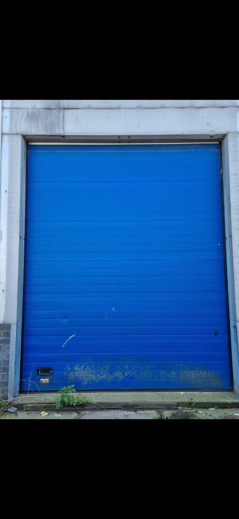 Blauwe Overheaddeur - 3x3.5 meter, Doe-het-zelf en Verbouw, Deuren en Horren, Gebruikt, Garagedeur, Ophalen of Verzenden, 120 cm of meer