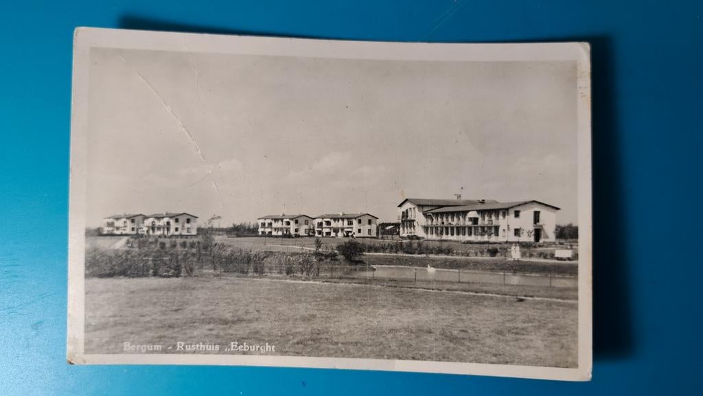 Bergum rusthuis Eeburght 1954, Ophalen of Verzenden, 1940 tot 1960, Gelopen, Friesland