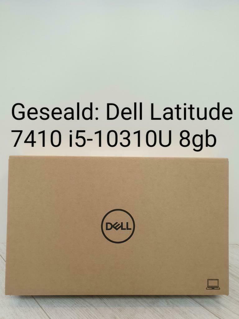Geseald in doos: Dell Latitude 7410 i5-10310u 8gb 256gb SSD, 256 GB, Met videokaart, 2 tot 3 Ghz, Qwerty