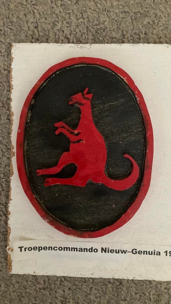KNIL Troepencommando Nieuw Guinea 1946-1950, Ophalen of Verzenden, Landmacht, Nederland, Embleem of Badge