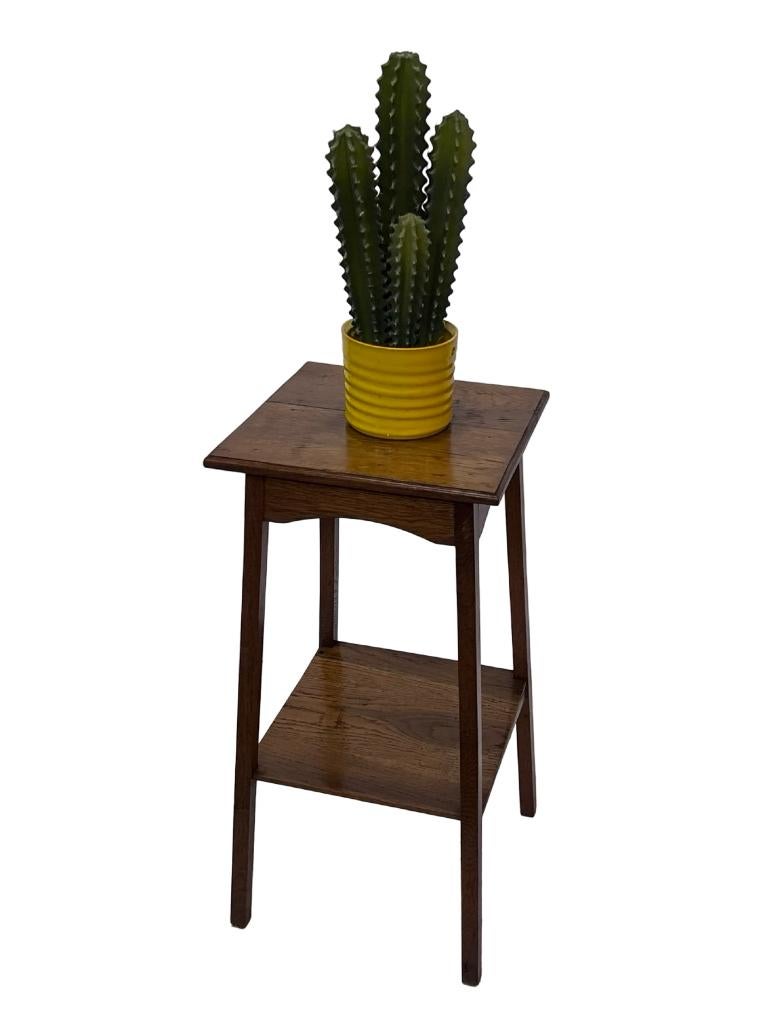 Vintage Bijzettafel Plantentafel Eiken Jaren 50 Design, Minder dan 55 cm, Gebruikt, Vintage, 60 cm of meer