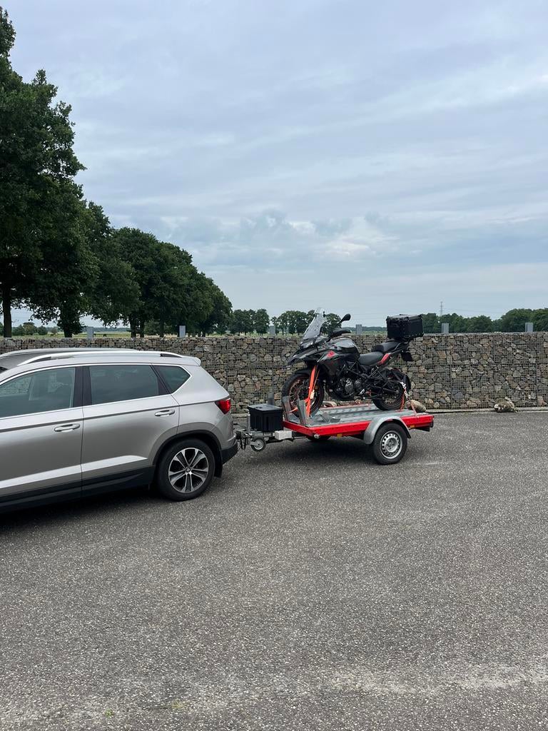 Motortrailer te huur – geschikt voor 2 motoren (ook MP3), Ophalen, Zo goed als nieuw