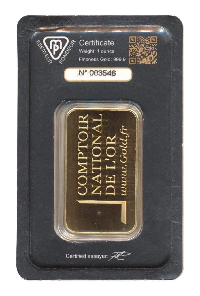Goud baar Troy ounce Metalor, Ophalen of Verzenden, Goud