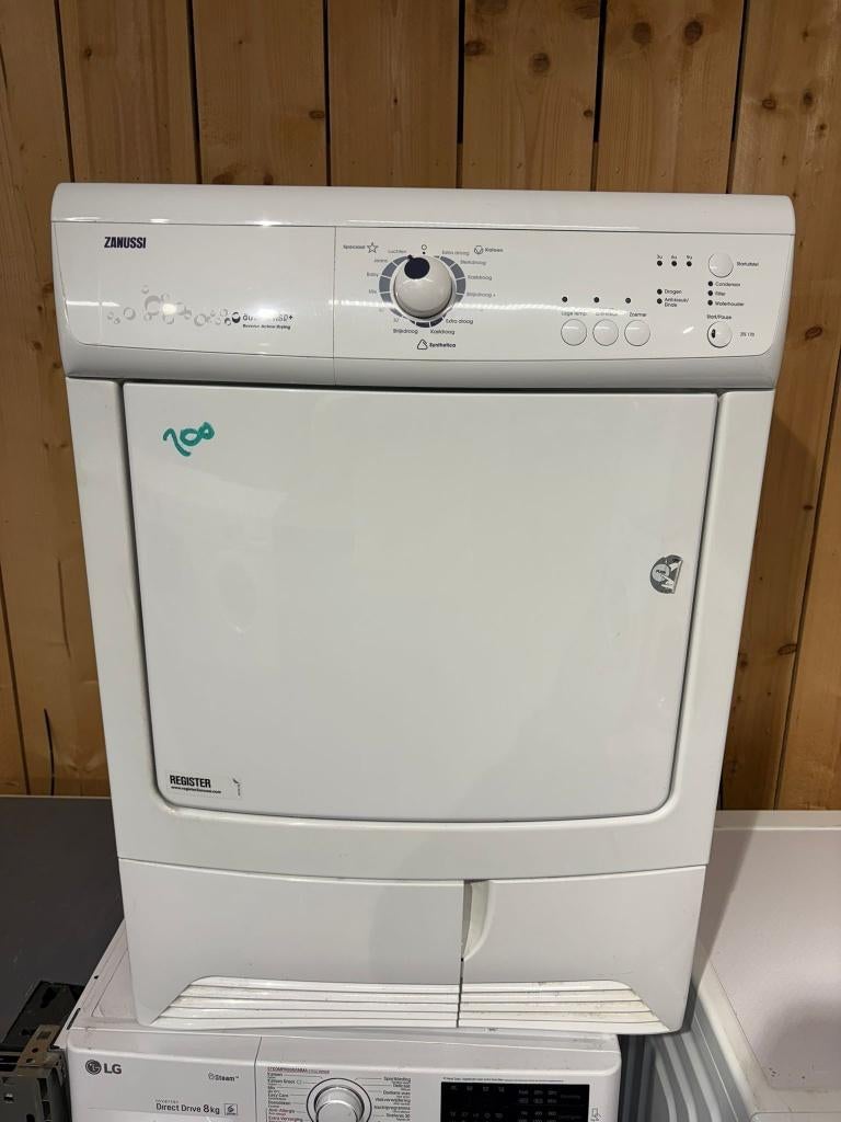 Zanussi afvoerdroger - Schoon - Garantie, Witgoed en Apparatuur, Wasdrogers, 6 tot 8 kg, Gebruikt, Luchtafvoer, Ophalen of Verzenden
