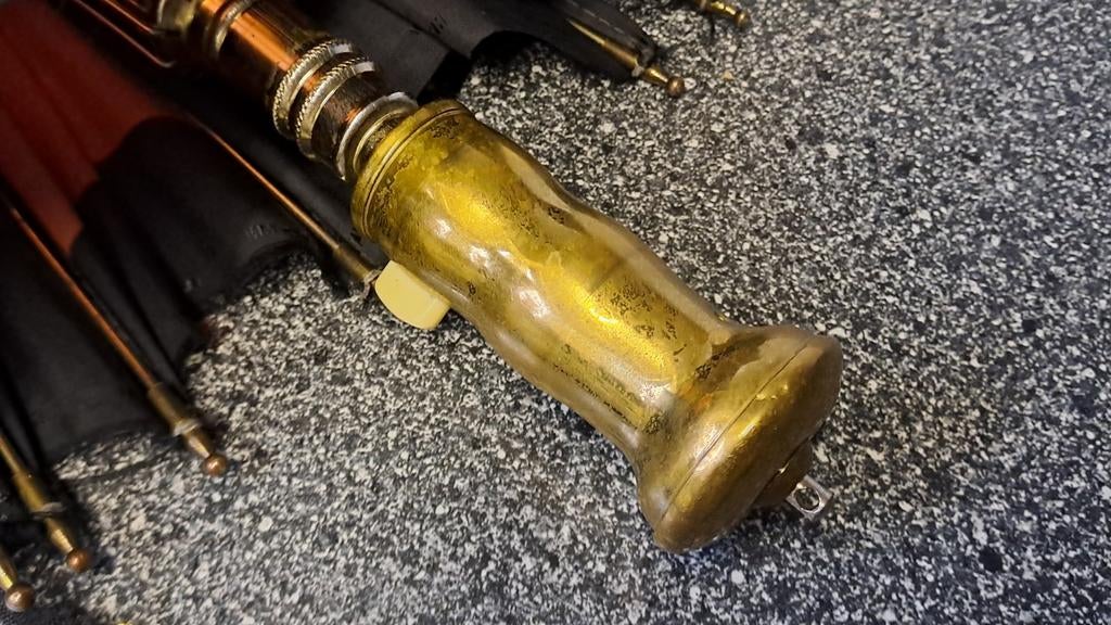 Vintage Kobold Automatic paraplu met bloemmotief, Overige kleuren, Onbekend, Ophalen of Verzenden, Zo goed als nieuw