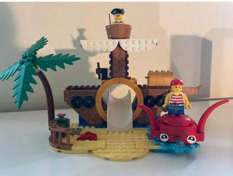 Lego piratenschip speeltuin️, Ophalen, Zo goed als nieuw, Complete set, Lego