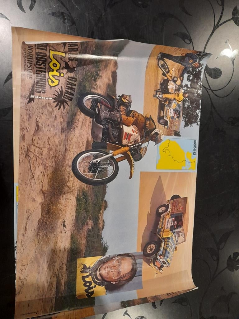 Dakar Rally Poster, Verzamelen, Gebruikt, Rechthoekig Liggend, Ophalen of Verzenden, Sport
