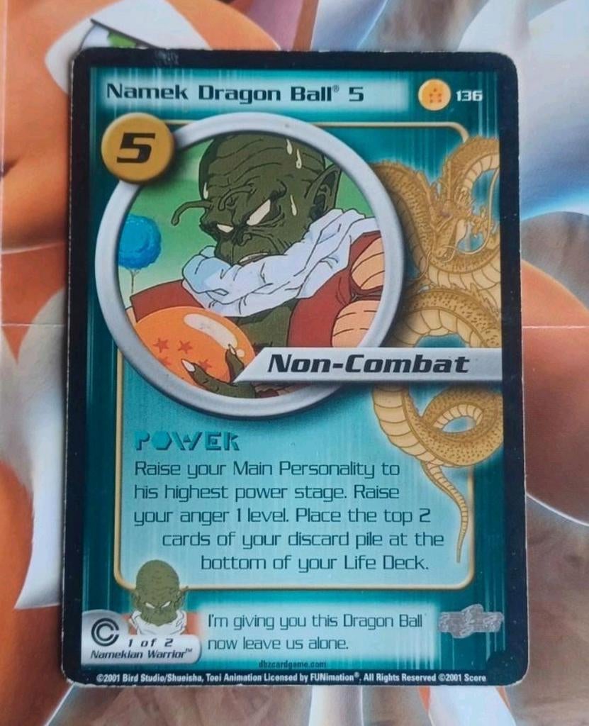Namek Dragon ball "5 Dragonball z 5 star card, Ophalen of Verzenden, Nieuw