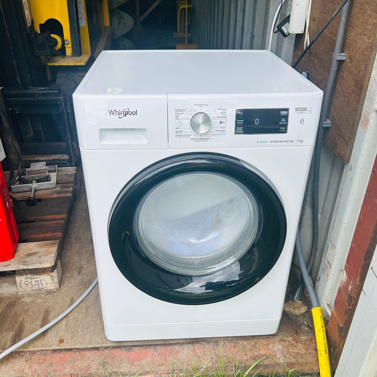 Whirlpool wasmachine 7 kg - FreshCare+ Steam Inverter Motor, Witgoed en Apparatuur, Wasmachines, Ophalen, 6 tot 8 kg, Voorlader
