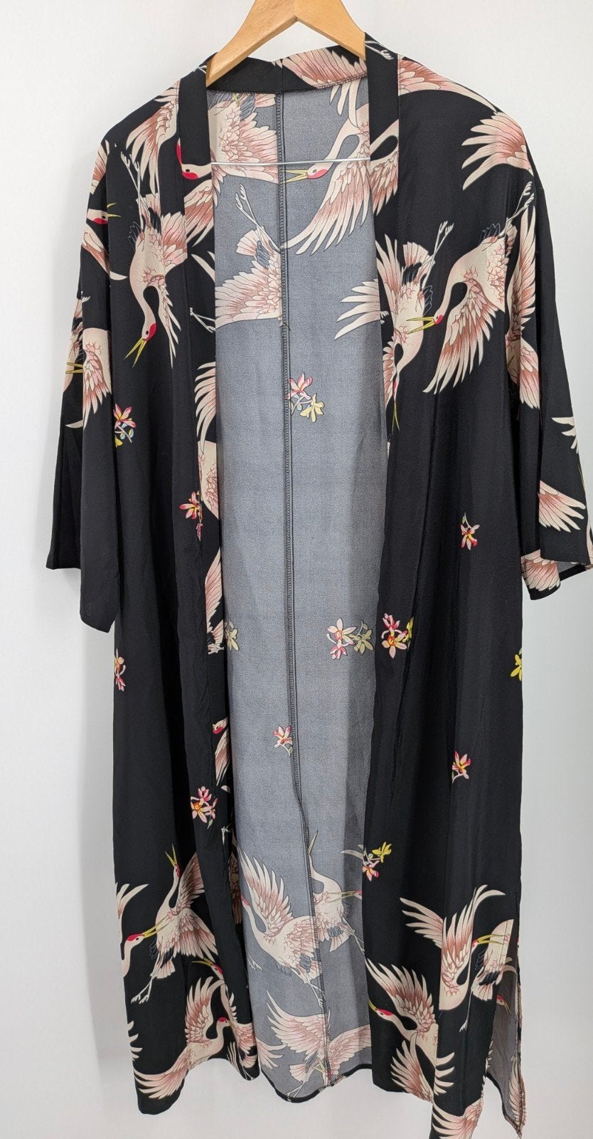 Romwe Kimono Maat L met Kraanvogelprint (4015*), Romwe, Ophalen of Verzenden, Romwe, Gedragen