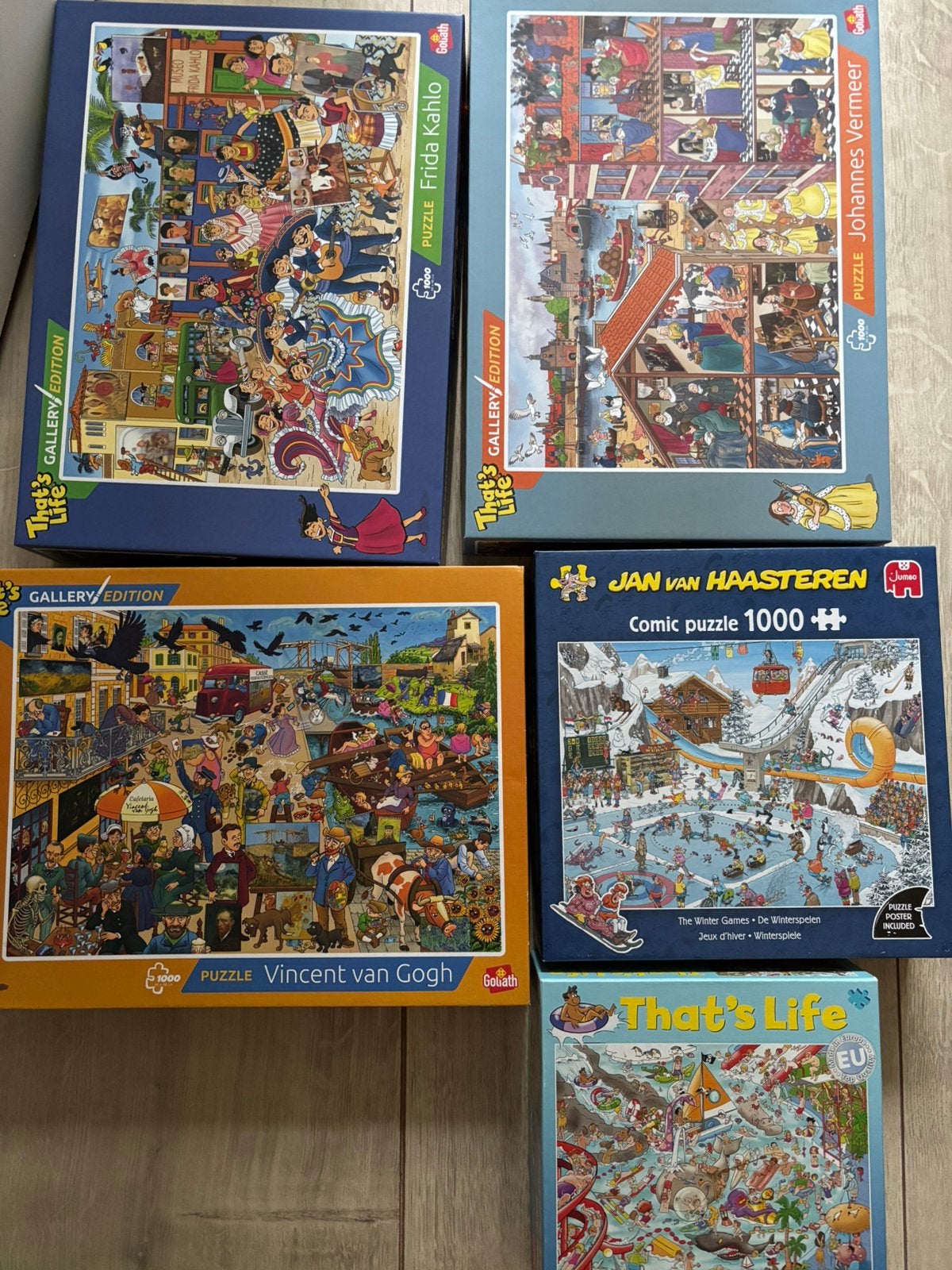 Thats life puzzels en 1 Jan van Haasteren, Ophalen, 500 t/m 1500 stukjes, Zo goed als nieuw