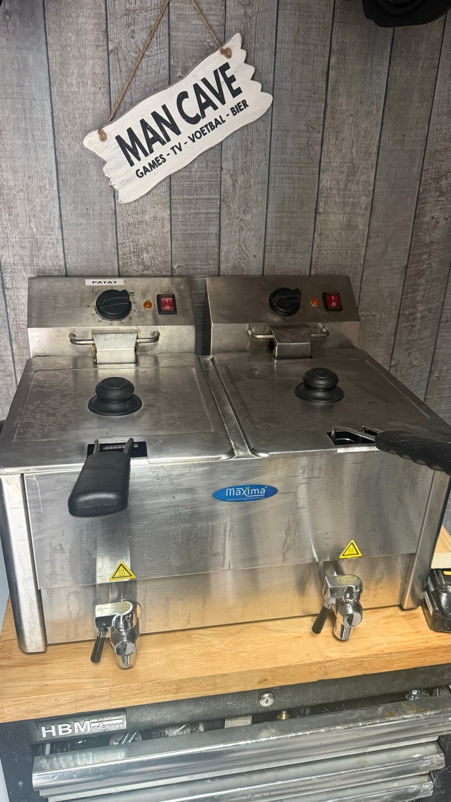Maxima Duo-friteuse - Perfect voor thuis of horeca, 4 liter of meer, Ophalen of Verzenden, Gebruikt, Duo-friteuse