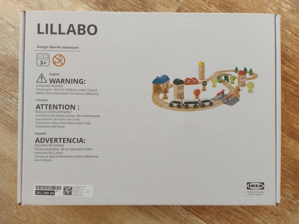 IKEA Lillabo houten treinset - 45 delig (NIEUW!), Kinderen en Baby's, Speelgoed | Houten speelgoed, Ophalen, Nieuw
