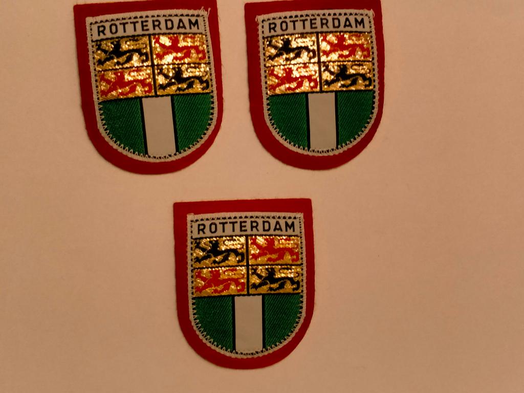 Rotterdam stad logo kleding embleem vintage patch, Ophalen of Verzenden, Nieuw