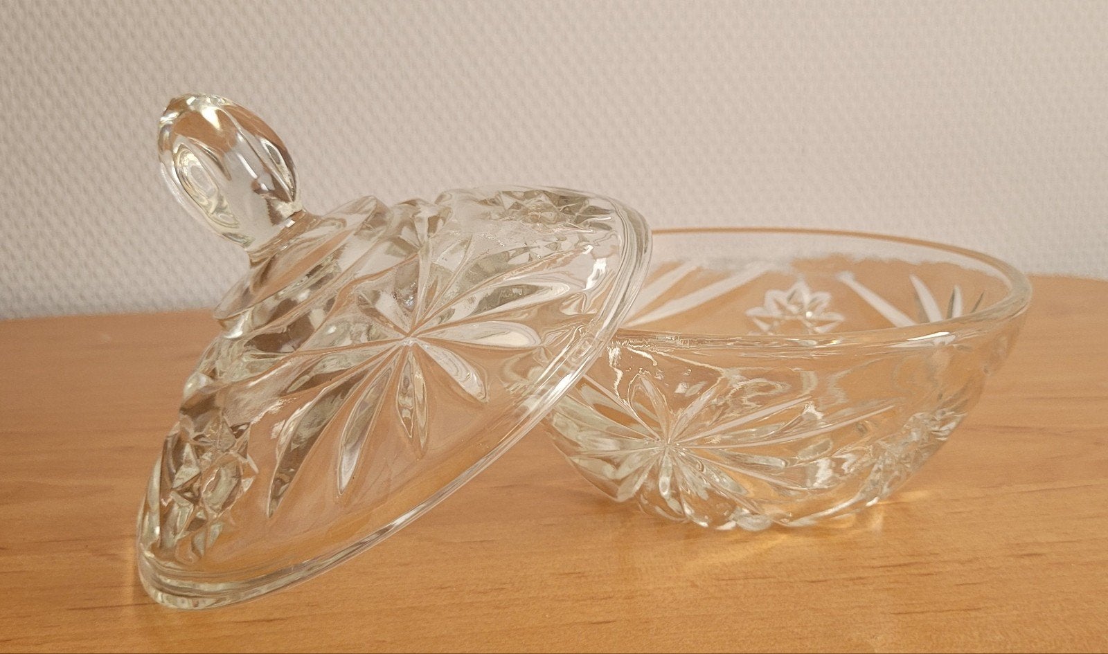Glazen Bonbonnière met Deksel - Vintage Design, Ophalen of Verzenden