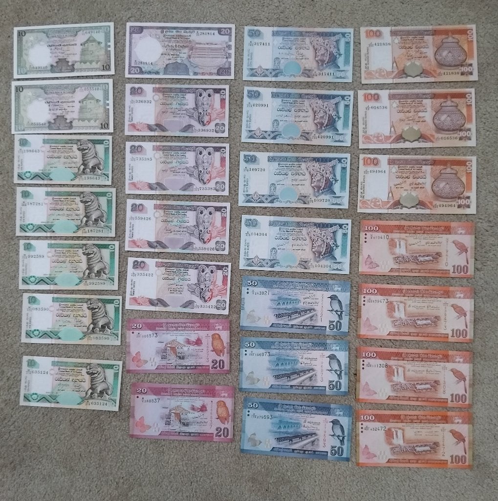 Sri Lanka 28 verschillende jaren UNC, Postzegels en Munten, Bankbiljetten | Azië, Ophalen of Verzenden, Zuidoost-Azië, Setje