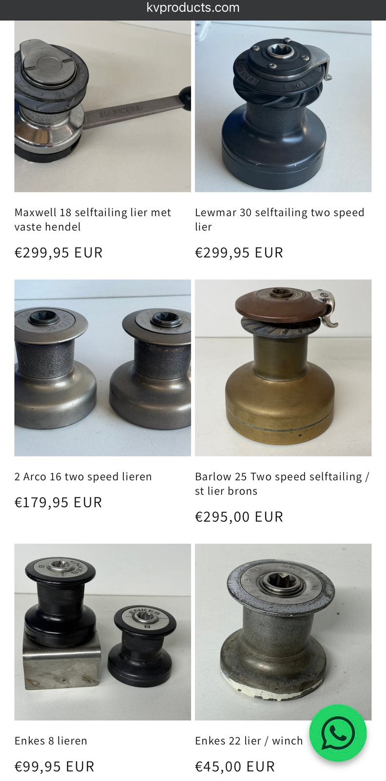 (Selftailing) lieren, valstoppers, blokken, boot accessoires, Ophalen of Verzenden, Zo goed als nieuw, Overige typen
