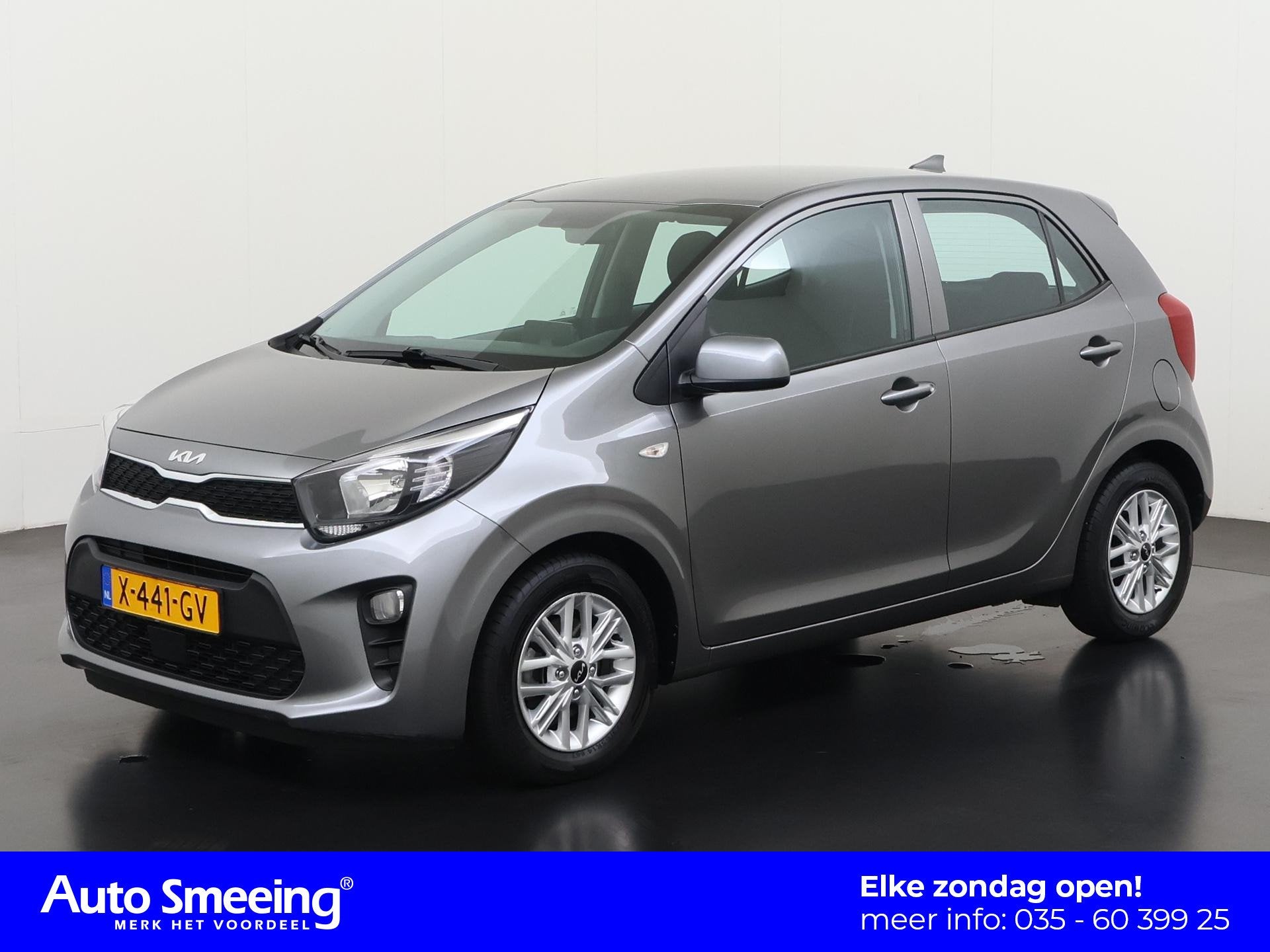 Kia Picanto 1.0 DPi DynamicLine | Camera | CarPlay | Zondag, Voorwielaandrijving, Stof, Gebruikt, 4 stoelen