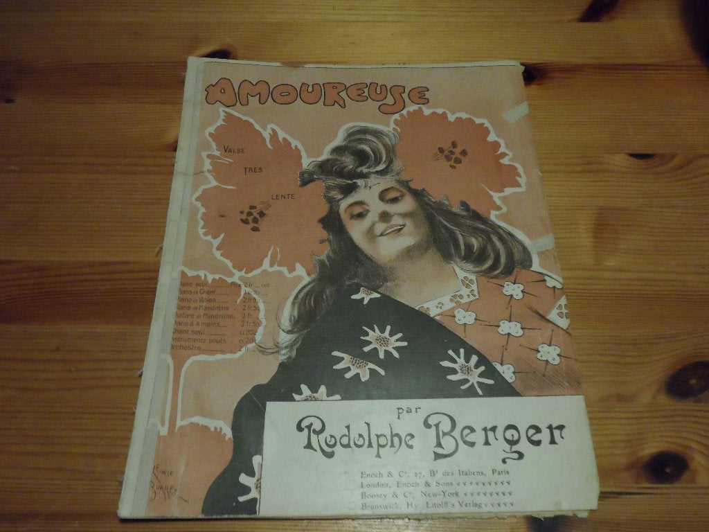 Amoureuse - rodolphe berger, Gebruikt, Ophalen of Verzenden, Artiest of Componist, Piano