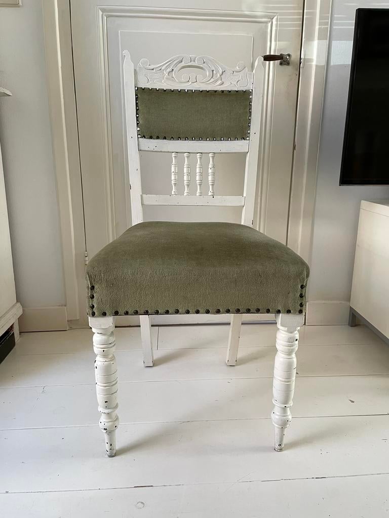 Vintage stoel gratis af te halen, Huis en Inrichting, Ophalen, Gebruikt, Wit, Eén