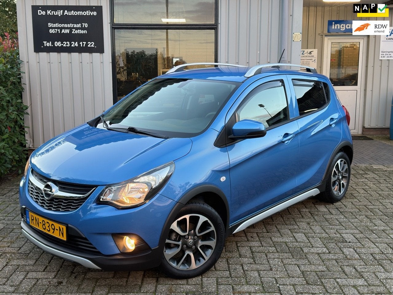 Opel KARL 1.0 Rocks Online Edition CARPLAY|PARKEERSENSOREN|C, Voorwielaandrijving, Stof, Gebruikt, Blauw