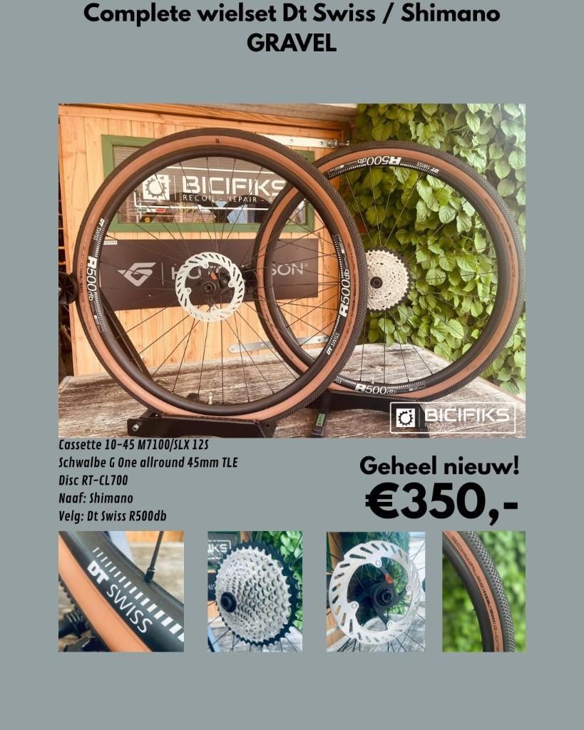 Gravel wielset dt swiss - compleet - Nieuw, Fietsen en Brommers, Fietsonderdelen, Ophalen, Zwitserland, Info@bicifiks.nl, Aluminium