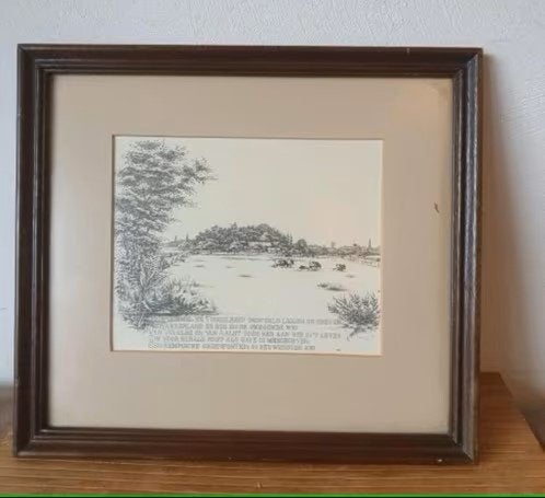 Litho Dommel Tongelreep Waalre Aalst met gedicht, Ophalen