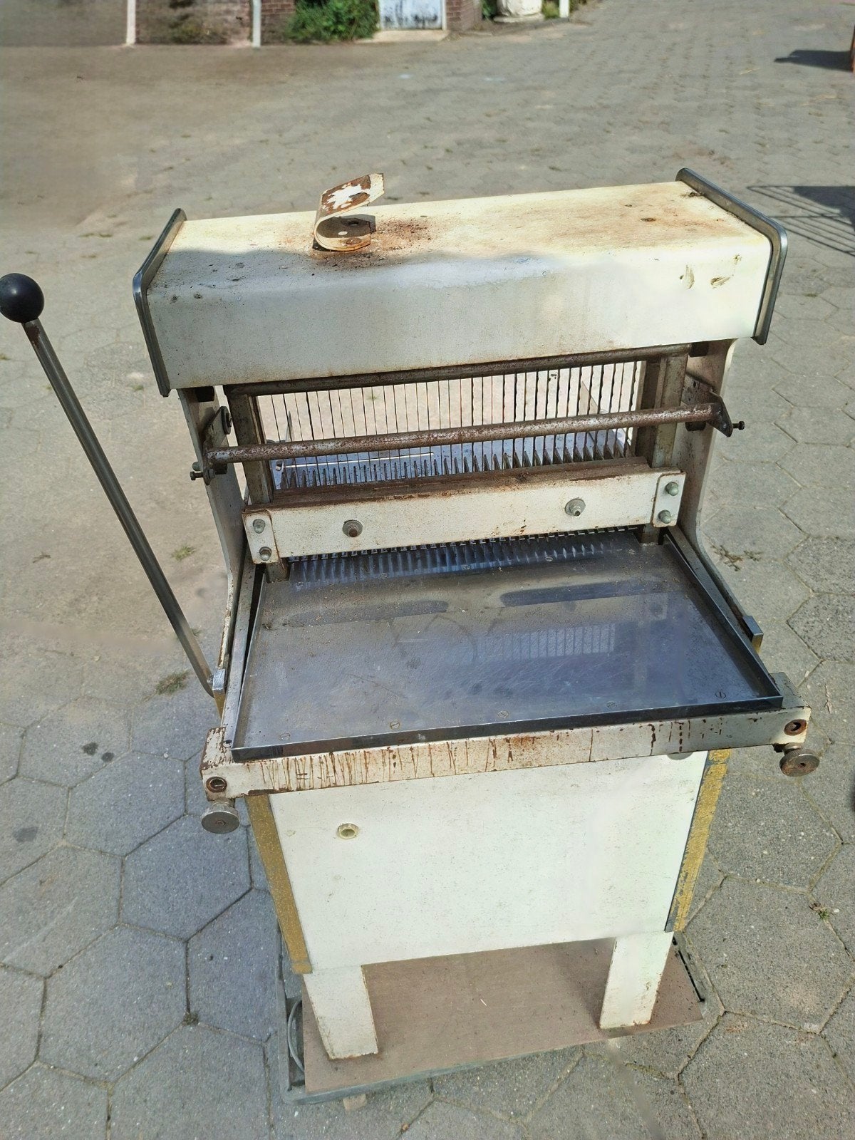 Oude broodsnijmachine Van Lierde-Boons met onderdelen, Ophalen of Verzenden