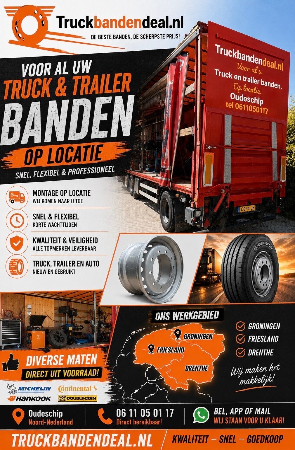 Truckbandendeal: Truck & Trailer Banden op Locatie, Auto-onderdelen, Ophalen, Nieuw, Vrachtwagen, Band(en)