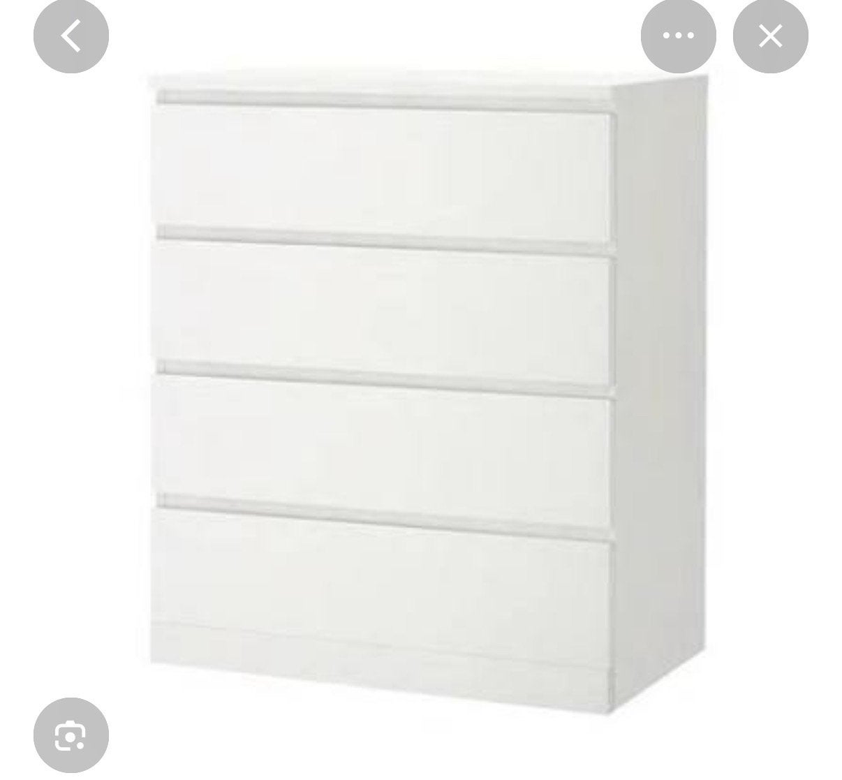 Malm ladekast 80 cm, Ophalen, 50 tot 100 cm, Zo goed als nieuw, 3 of 4 laden