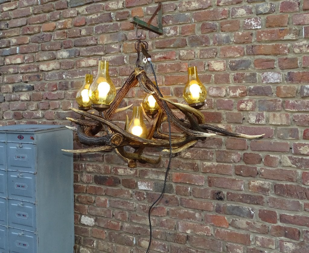 prachtige luster van geweien lamp hertengewei, Ophalen