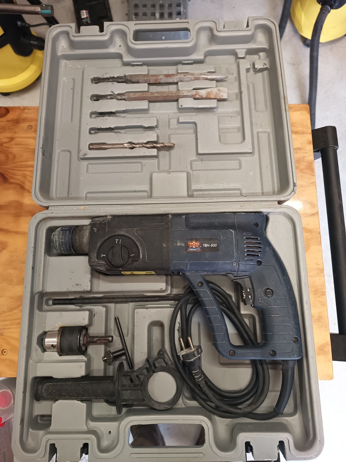 Klopboor machine Topcraft TBH-800, Doe-het-zelf en Verbouw, Gereedschap | Boormachines, Ophalen, Gebruikt, Boormachine
