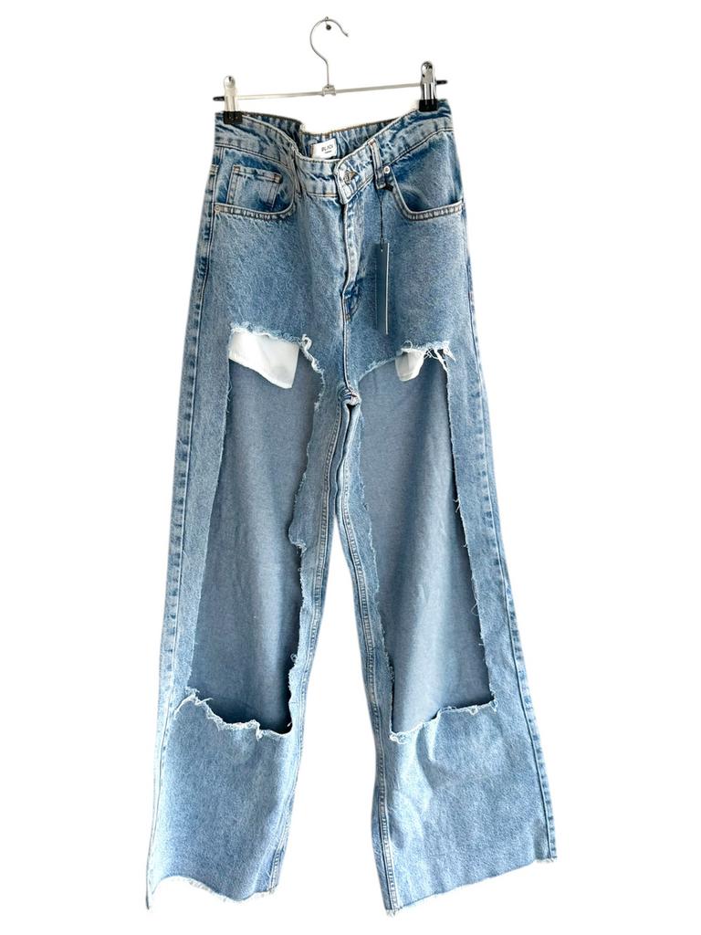 Cut out straight jeans Routines Fashion nieuw met label, Ophalen of Verzenden, Nieuw, Blauw, W27 (confectie 34) of kleiner