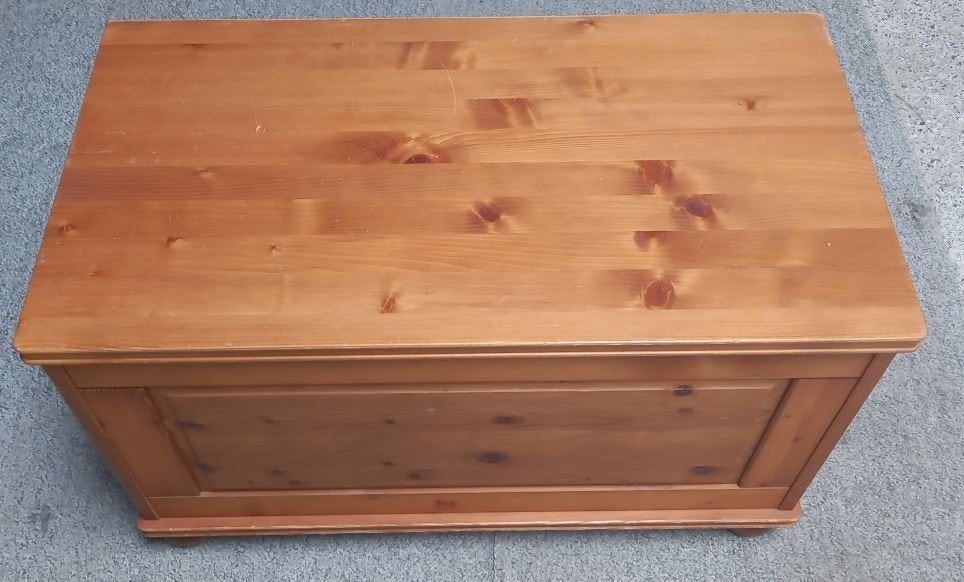 Grenen dekenkist, Ophalen, Minder dan 50 cm, Gebruikt, 50 tot 100 cm