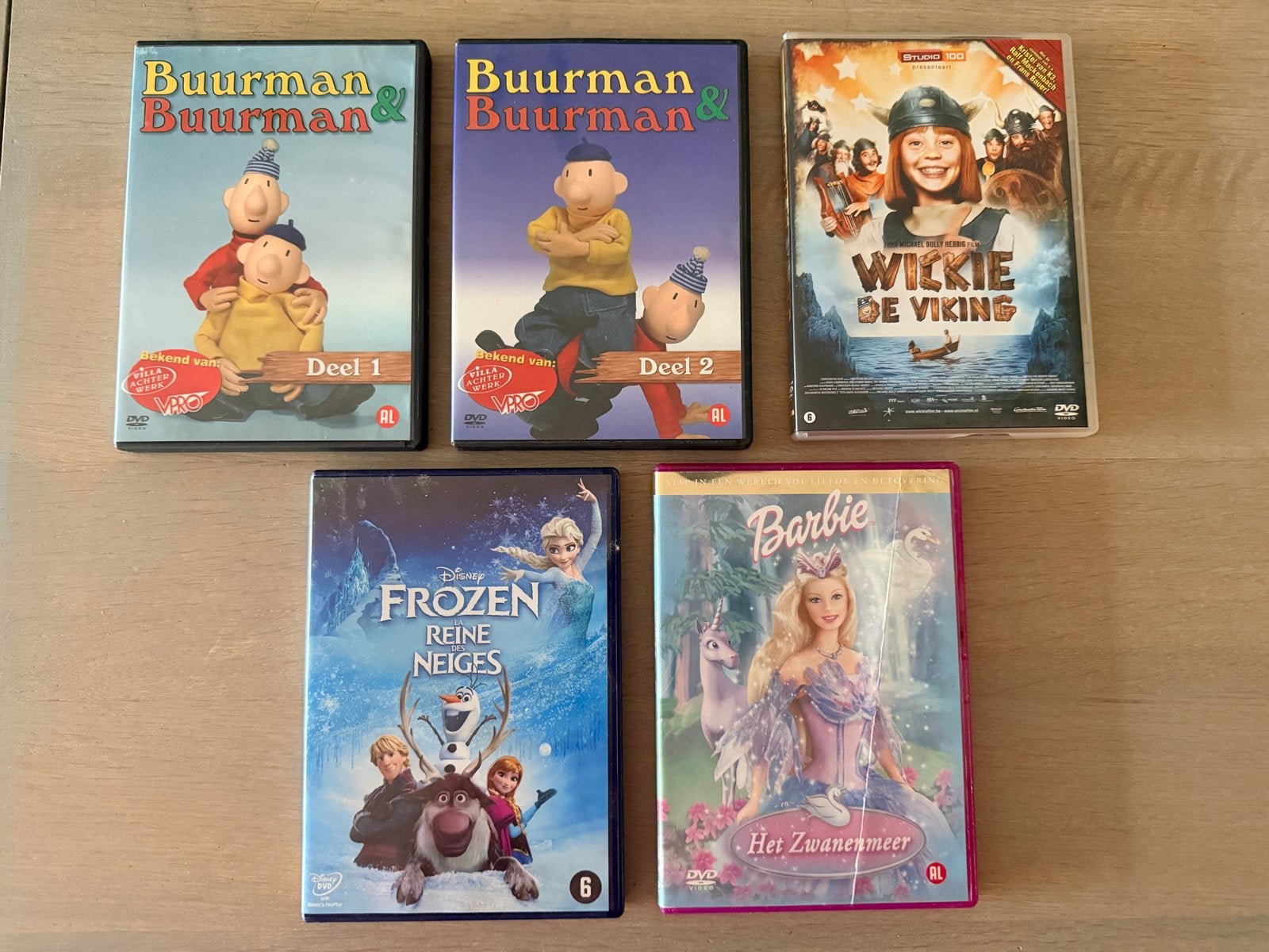 DVD Collectie: Buurman & Buurman, Wickie, Frozen, Barbie, Gebruikt, Animatie, Verzamelbox, Verzenden